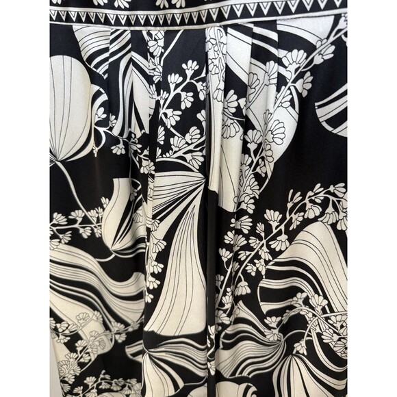 Maggy London Women’s Size 6 Black White Floral Print Sheath Dress Cap - Picture 7 of 8
